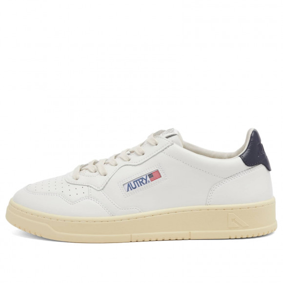 Men's Autry 01 Low Leather Sneakers in White/Navy | Size: UK 10 | Leather/Rubber/Eva | END Clothing - shopify_US_11100160229714