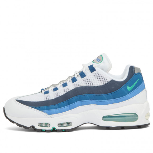 Nike Air Max 95 Big Bubble Sneakers in White/Green/Blue | Size: UK 7 | Suede/Mesh/Rubber | END Clothing - shopify_US_11100160655698