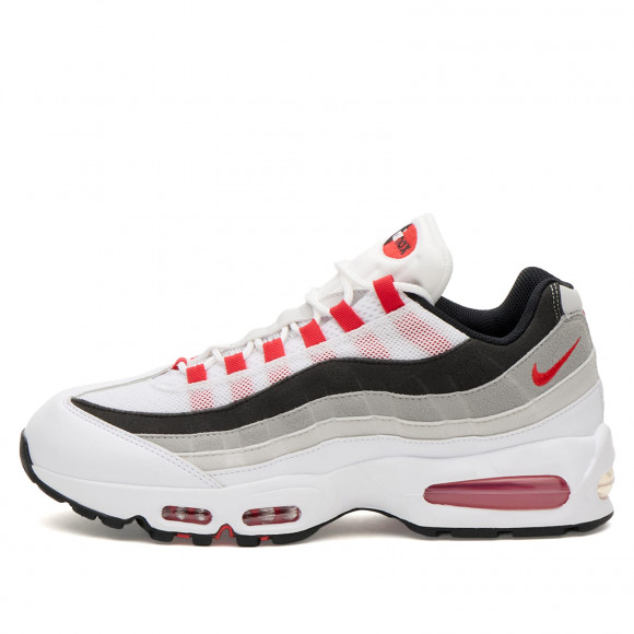 Nike Air Max 95 Big Bubble Sneakers in White/Red/Black | Size: UK 9.5 | Suede/Mesh/Rubber | END Clothing - shopify_US_11100172157266
