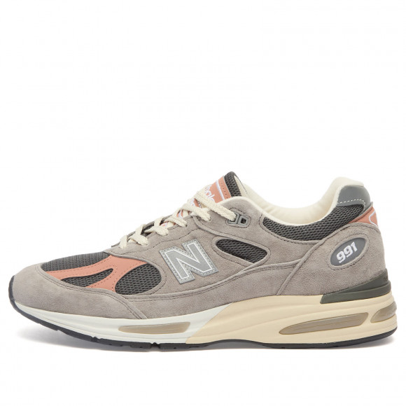 New Balance 991V2 Sneakers in Elephant Skin /Cork/Dark Gull Grey | Size: UK 6.5 | Suede/Mesh/Rubber | END Clothing - shopify_US_11100183593298