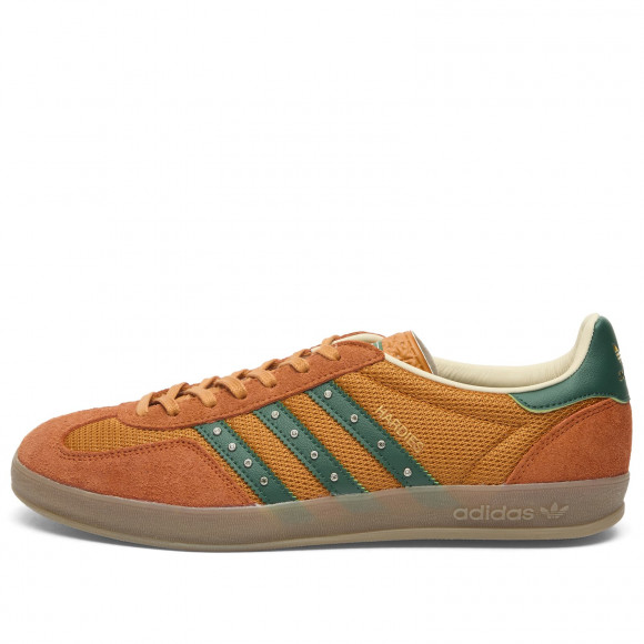 Men's Adidas X Hardies Hardware Gazelle Indoor Sneakers in Rustic Orange/Collegiate Green/Gum | Size: UK 9.5 | Leather/Suede/Mesh | END Clothing - shopify_US_11100191293778