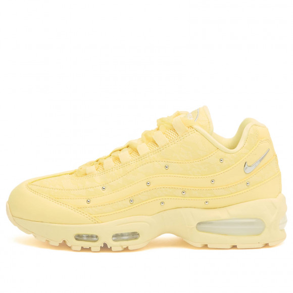 Women's Nike Air Max 95 "Big Bubble" Sneakers in Soft Yellow/Silver/Alabaster | Size: UK 5 | Leather/Mesh | END Clothing - shopify_US_11100192342354