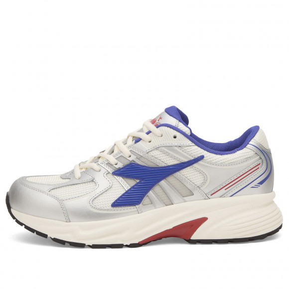 Men's Diadora Mythos Star Metallic Sneakers in Recycled White/Imperial Blue | Size: UK 6 | Leather/Mesh/Rubber | END Clothing - shopify_US_11100196602194