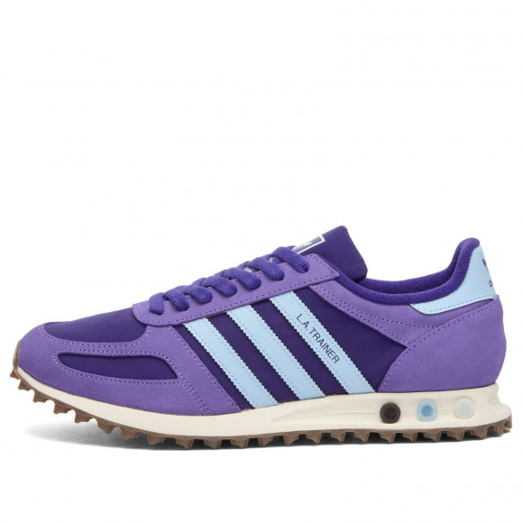Men's Adidas La Trainer Og Sneakers in Collegiate Purple/Glow Blue/Purple Rush | Size: UK 8.5 | Suede/Rubber/Eva | END Clothing - shopify_US_11100220719442