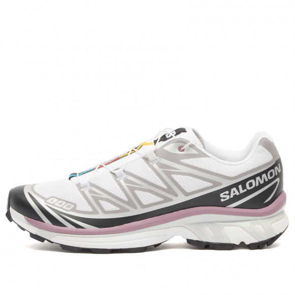 Salomon Xt-6 Sneakers in White/Black/Dusky Orchid | Size: UK 11.5 | 100% Synthetic | END Clothing - shopify_US_11100221342034