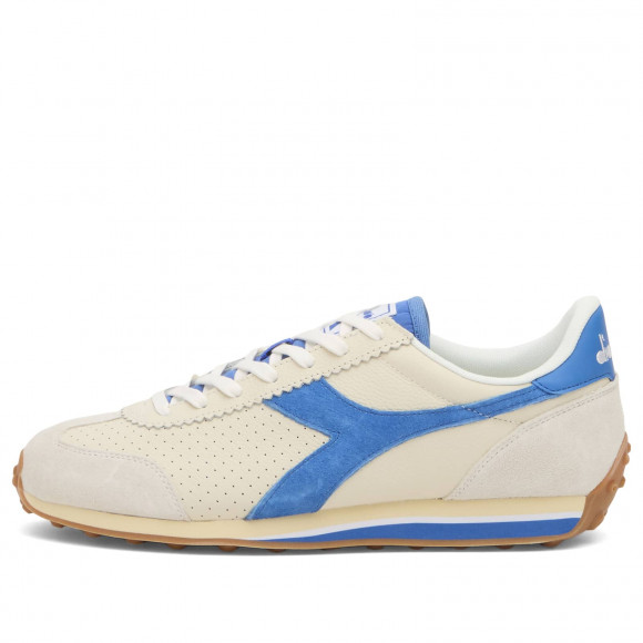 Men's Diadora Rally Punched Sneakers in White/Directoire Blue | Size: UK 8 | Leather/Suede/Rubber | END Clothing - shopify_US_11100231172434