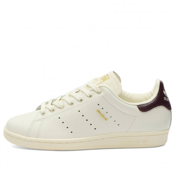 Women's Adidas Stan Smith 80S Sneakers in Off White/Off White/Maroon | Size: UK 3.5 | Leather/Rubber | END Clothing - shopify_US_11100231369042