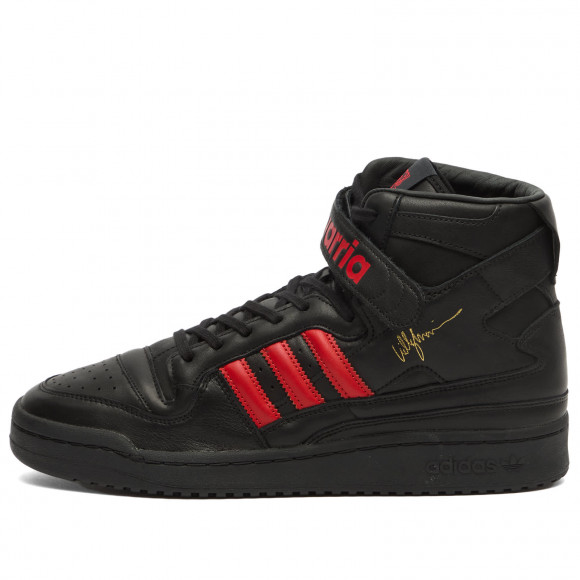 Adidas X Willy Chavarria Forum Hi Sneakers in Core Black/Red/Carbon | Size: UK 11 | Rubber/Eva/Leather | END Clothing - shopify_US_11100261155154
