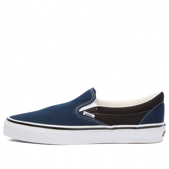 Men's Vans X Engineered Garments Otw Classic Slip-On 98 Sneakers in Black/Blue | Size: UK 7 | Leather/Canvas/Foam | END Clothing - shopify_US_11100268593490