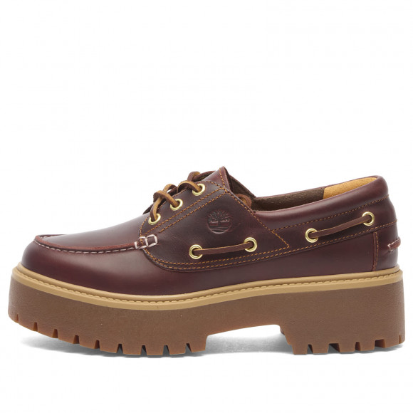Women's Timberland Stone Street Platform Boat Shoe in Rootbeer | Size: UK 3 | Leather/Suede/Rubber | END Clothing - shopify_US_11100275179858
