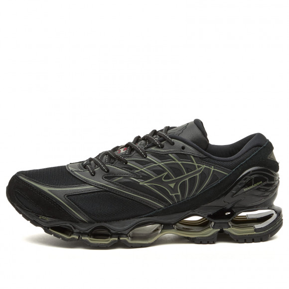 Men's Mizuno X Maharishi Wave Prophecy Ls Sneakers in Black | Size: UK 6.5 | Suede/Mesh/Rubber | END Clothing - shopify_US_11100275671378