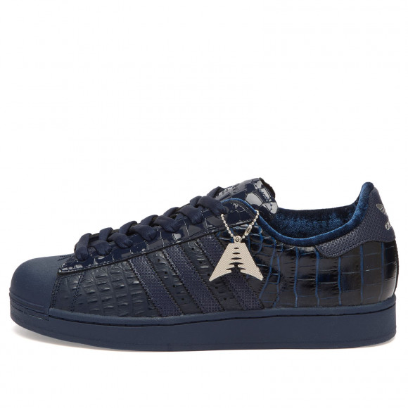 Men's Adidas Superstar Ii Anthony Edwards Sneakers in Navy Croc | Size: UK 8 | Leather/Rubber/Eva | END Clothing - shopify_US_11100302967122