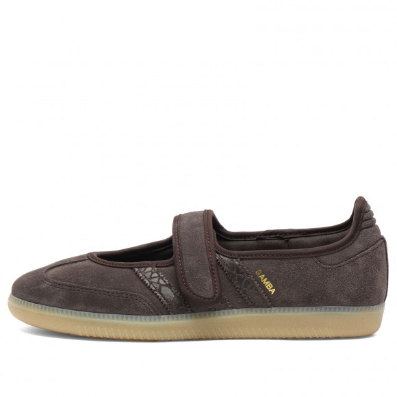 Women's Adidas Samba Jane Sneakers in Aurora Coffee/Aurora Coffee/Gold Met. | Size: UK 7 | Suede/Rubber/Synthetic | END Clothing - shopify_US_11100304703826