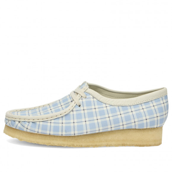 Women's Clarks Originals Check Wallabee Boot in Blue Check | Size: UK 4 | Leather/Eva | END Clothing - shopify_US_11100307423570