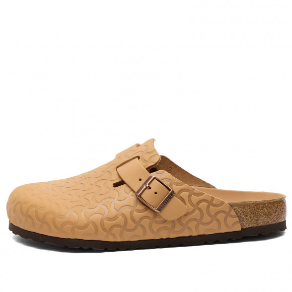 Men's Birkenstock Boston Bone Embossed - 50Th Anniversary Shoes in Natural | Size: UK 8.5 | 100% Leather | END Clothing - shopify_US_11100312371538