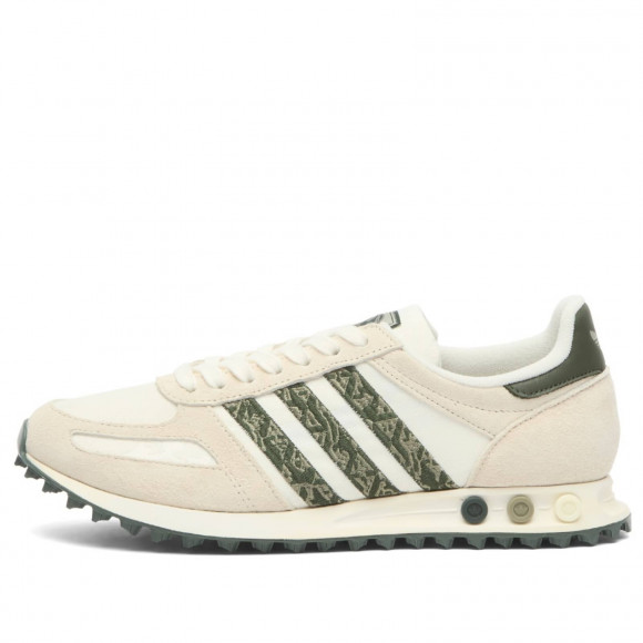 End. X Adidas X Labrum La Trainer Sneakers in Off White/Shadow Green/Silver Pebble | Size: UK 11.5 | Nylon/Suede/Rubber | END Clothing - shopify_US_11100320727378