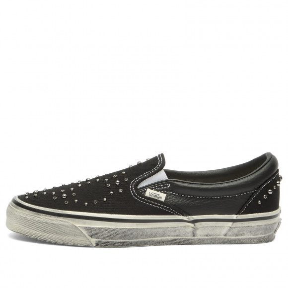 Vans Lx Classic Slip-On 98 Sneakers in Pearlized Black | Size: UK 9 | Leather/Rubber | END Clothing - shopify_US_11100322005330