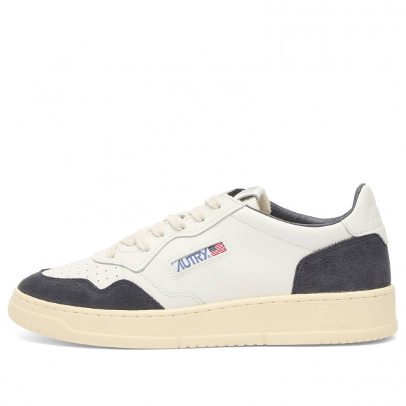 Men's Autry Medalist Low Leather Suede Sneakers in Suede White/Oceano | Size: UK 6 | Leather/Suede/Rubber | END Clothing - shopify_US_11100355330386