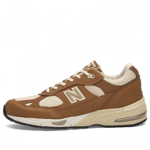 New Balance 991V1 Sneakers in Chipmunk/Birch | Size: UK 7.5 | Leather/Rubber/Nubuck | END Clothing - shopify_US_11100357820754
