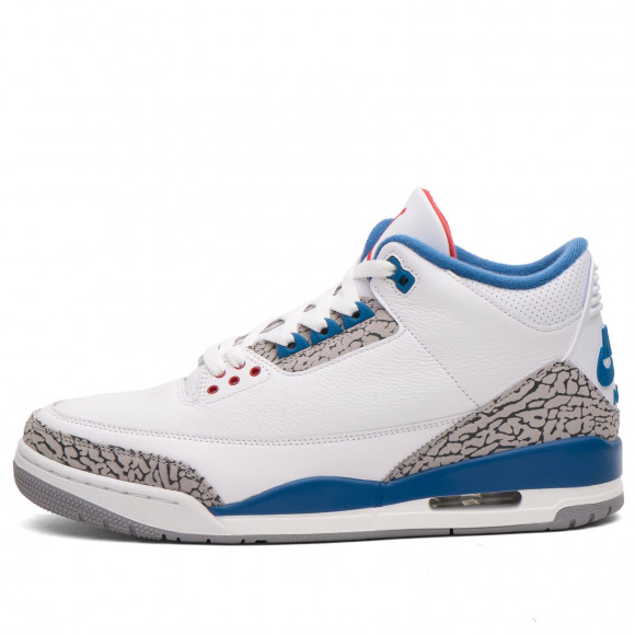 Men's Air Jordan 3 Retro Og Sneakers in White/True Blue | Size: UK 11.5 | Rubber/Leather | END Clothing - shopify_US_11100364570962
