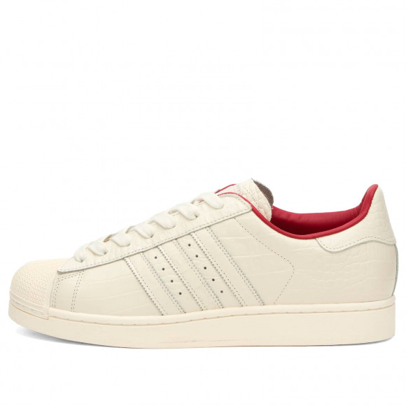 Men's Adidas Superstar Ii Sneakers in Core White/Core White/Better Scarlet | Size: UK 7 | Leather/Rubber | END Clothing - shopify_US_11100369224018