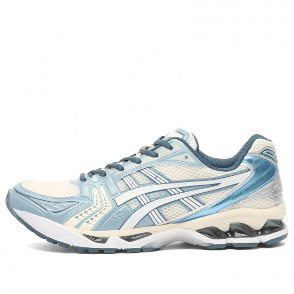 Men's Asics Gel-Kayano 14 Sneakers in Cream/Raw Indigo | Size: UK 7.5 | Mesh/Rubber/Foam | END Clothing - shopify_US_11100370895186