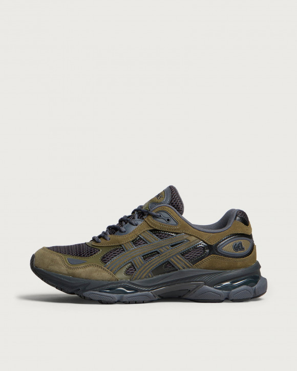 Men's Asics Gel-Nyc 2.0 Sneakers in Graphite Grey/Loden Green | Size: UK 7.5 | Leather/Mesh | END Clothing - shopify_US_11100405367122