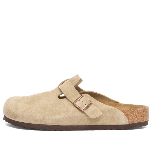 Birkenstock Boston Shoes in Taupe Suede | Size: UK 7.5 | Leather/Suede/Eva | END Clothing - shopify_US_11100422766930