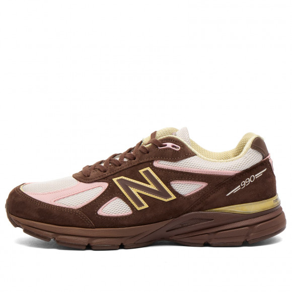 New Balance 990 V4 Sneakers in Brown | Size: UK 6.5 | Suede/Mesh/Rubber | END Clothing - shopify_US_11100424438098