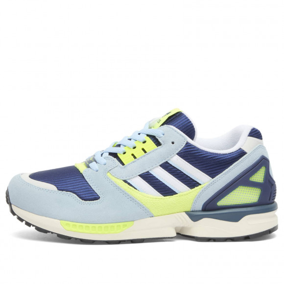 Men's Adidas Zx 8000 Sneakers in Dark Blue/Ftwr White/Solar Yellow | Size: UK 12 | Rubber/Eva/Leather | END Clothing - shopify_US_11108759011666