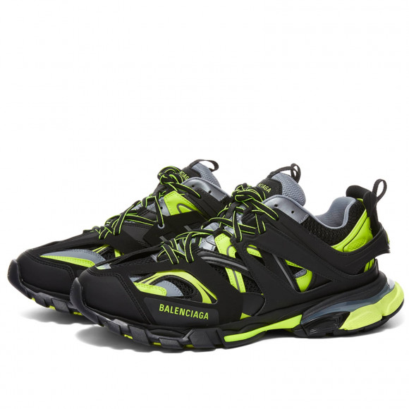 Men's Balenciaga Track Sneakers in Fluo Yellow/Black | Size: UK 8 | Mesh/Rubber/Synthetic | END Clothing - shopify_US_11108764057938