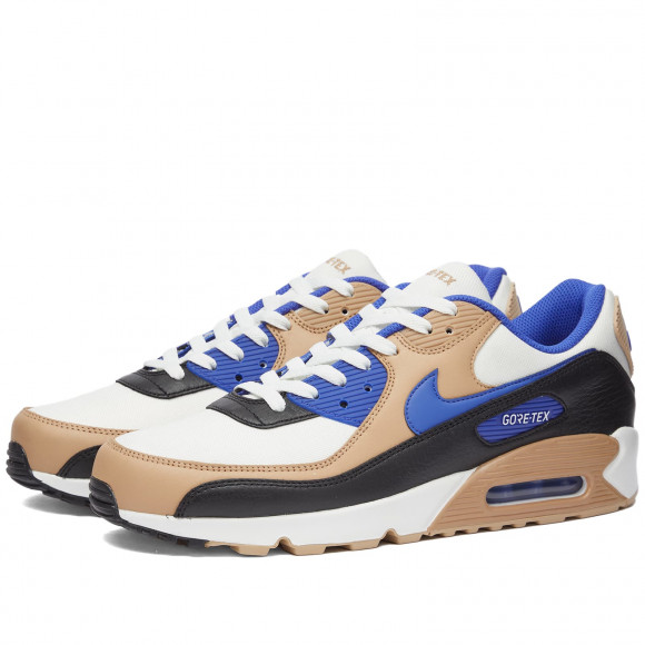 Men's Nike Air Max 90 Gore-Tex Shoes in Summit White/Lapis | Size: UK 6 | Leather/Mesh/Rubber | END Clothing - shopify_US_11108764614994