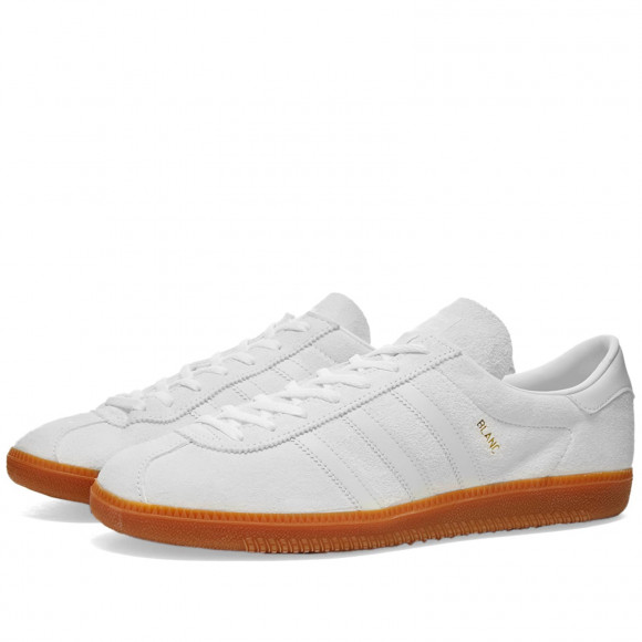 Men's Adidas Blanc Shoes in White/Gold | Size: UK 8 | Leather/Rubber | END Clothing - shopify_US_11108767269202