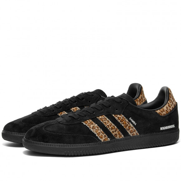 Men's End. X Adidas X Neighborhood Samba Shoes in Black/Leopard | Size: UK 6.5 | Suede/Rubber | END Clothing - shopify_US_11108768022866