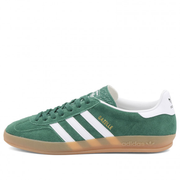 Adidas Gazelle Indoor Shoes in Collegiate Green/White/Gum | Size: UK 8.5 | Suede/Leather | END Clothing - shopify_US_11108769923410
