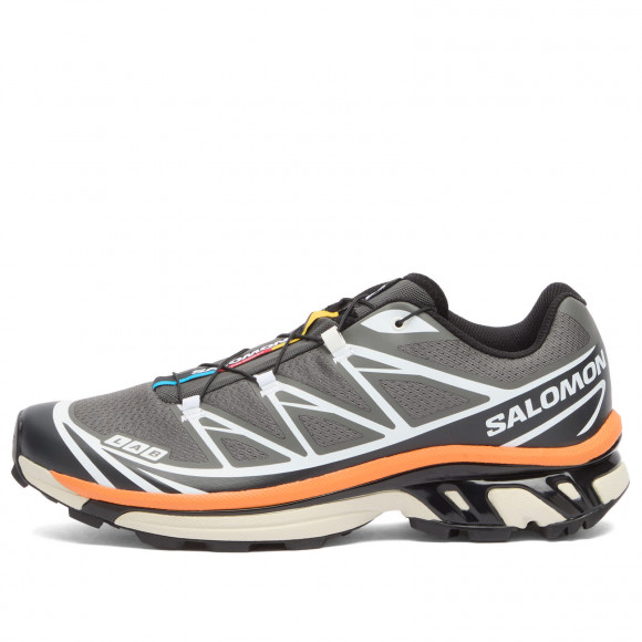 Men's Salomon Xt-6 Sneakers in Pewter/Black/Turmeric | Size: UK 9 | 100% Synthetic | END Clothing - shopify_US_11108782178642