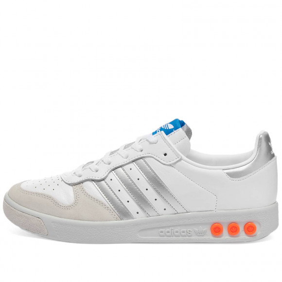 Men's Adidas Grand Slam Shoes in White/Silver | Size: UK 12 | Leather/Suede/Rubber | END Clothing - shopify_US_11108784603474