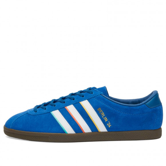 Men's Adidas Berlin 24 Shoes in Blue/White/Dark Marine | Size: UK 10.5 | Suede/Rubber | END Clothing - shopify_US_11108786864466