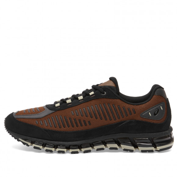 Asics Gel-Quantum 360 I Amp Sneakers in Reddish Brown/Black | Size: UK 3.5 | Suede/Mesh/Rubber | END Clothing - shopify_US_11108790468946