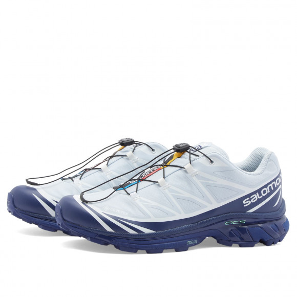 Salomon Xt-6 Gtx Shoes in Blue Print/Heather/White | Size: UK 5 | Mesh/Rubber/Synthetic | END Clothing - shopify_US_11108791026002
