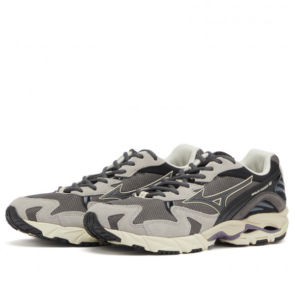 Mizuno Wave Rider 10 "Gashadokuro" Shoes in Magnet/Opal Grey | Size: UK 9 | Suede/Mesh/Rubber | END Clothing - shopify_US_11108791746898