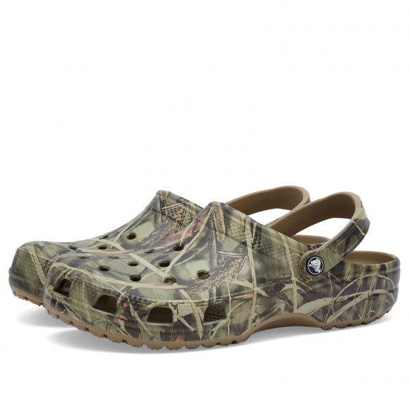 Crocs Classic Printed Camo Clog in Khaki | Size: UK 11 | Foam/Croslite | END Clothing - shopify_US_11108799152466