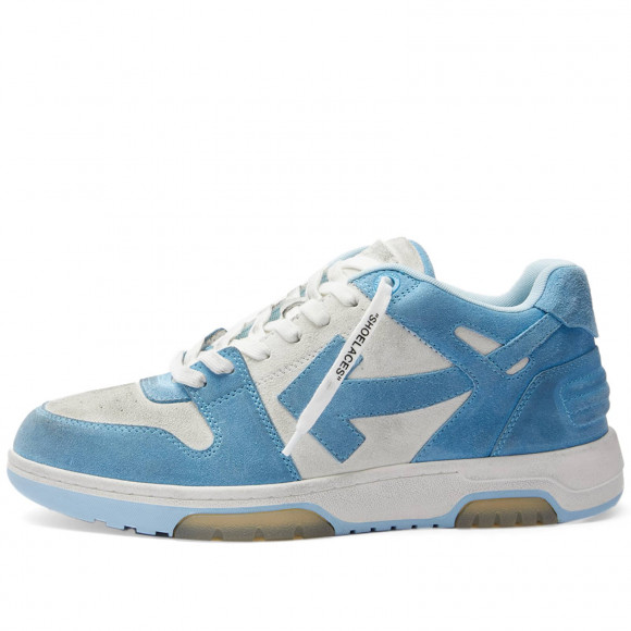 Men's Off-White Out Of Office Suede Sneakers in White/Light Blue | Size: UK 7 | Suede/Rubber | END Clothing - shopify_US_11108799971666