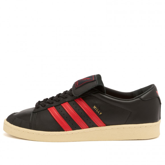 Men's Adidas X Willy Chavarria Jabbar Low Sneakers in Core Black/Red | Size: UK 5.5 | Leather/Rubber/Eva | END Clothing - shopify_US_11108800561490