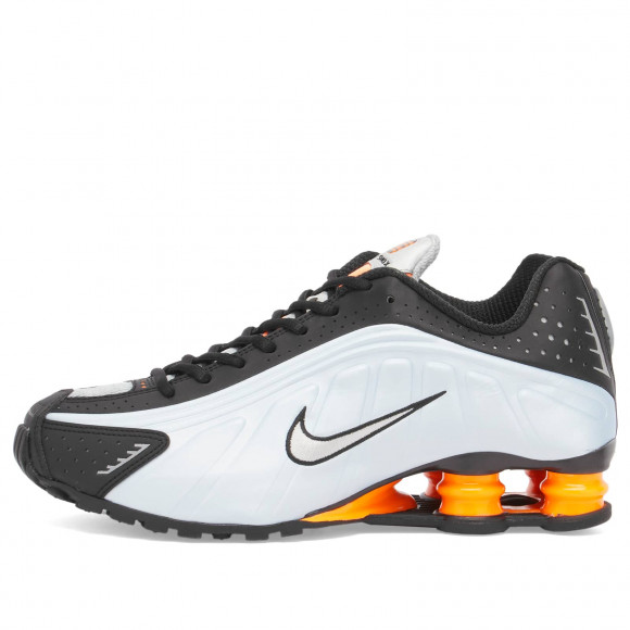 Women's Nike Shox R4 W Sneakers in Blue/Silver/Orange | Size: UK 4.5 | Mesh/Synthetic/Leather | END Clothing - shopify_US_11108801282386