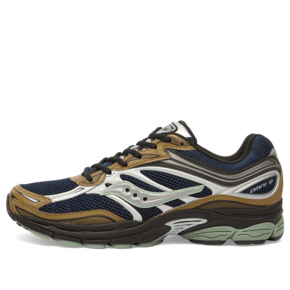 Men's Saucony Progrid Omni 9 Sneakers in Brown& Navy | Size: UK 6.5 | END Clothing - shopify_US_11108810391890
