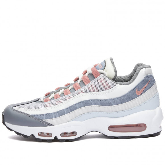 Men's Nike Air Max 95 Essential Shoes in Vast Grey/Red Stardust | Size: UK 11 | Leather/Suede/Mesh | END Clothing - shopify_US_11108811571538