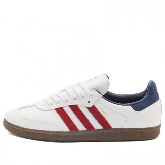 Adidas Samba Og Shoes in Core White/Team Victory Red/Night Indigo | Size: UK 9.5 | Leather/Rubber | END Clothing - shopify_US_11108813898066