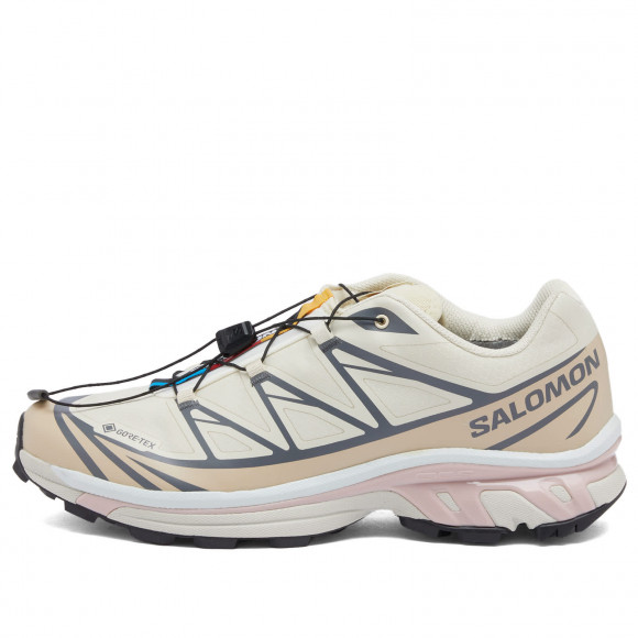 Salomon Xt-6 Gtx Shoes in Almond Milk/Feather Gray/Pale Mauve | Size: UK 3.5 | Mesh/Rubber/Synthetic | END Clothing - shopify_US_11108814029138