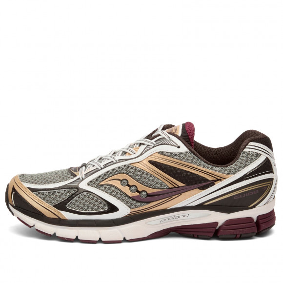 Men's Saucony Progrid Guide 7 Sneakers in White/Bronze | Size: UK 7 | Mesh/Rubber | END Clothing - shopify_US_11108821401938